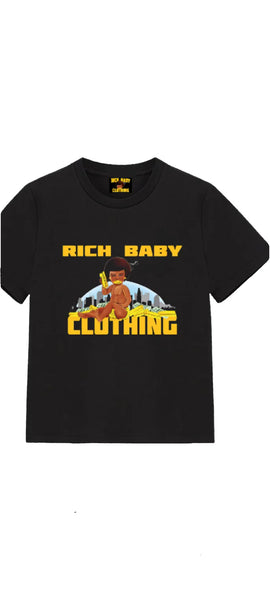 RICH BABY CLOTHING BRAND PRINTED 230gsm Heavy cotton t-shirt unisex